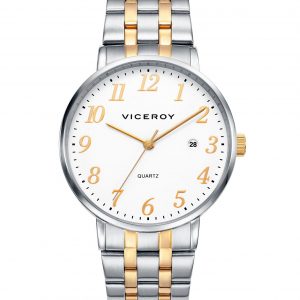 Reloj Viceroy Hombre Brazalete bicolor y esfera blanca 42235-94 COLECCIÓN GRAND