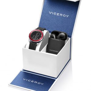 Pack Niño Reloj digital correa negra bisel rojo+Auriculares inalámbricos 401235-50