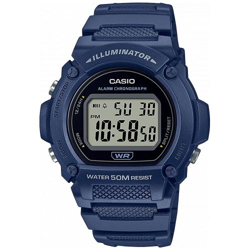 Reloj Casio Hombre Digital redondo azul W-219H-2AVEF
