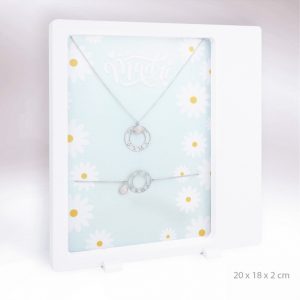 Pack Día de la madre Gargantilla+pulsera Mamá con piedra naranja 910122A