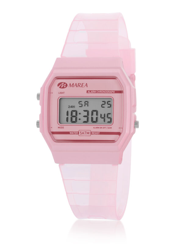 Reloj Marea Correa rosa transparente esfera rosa B35350/4