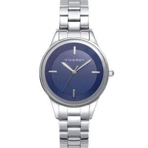 Reloj Viceroy mujer Kiss con caja y brazalete de acero y esfera azul 401158-37