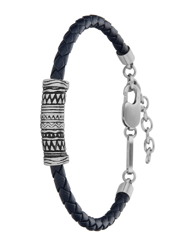 Pulsera Marea Jewels Men Piel azul con detalle en acero D00103/177