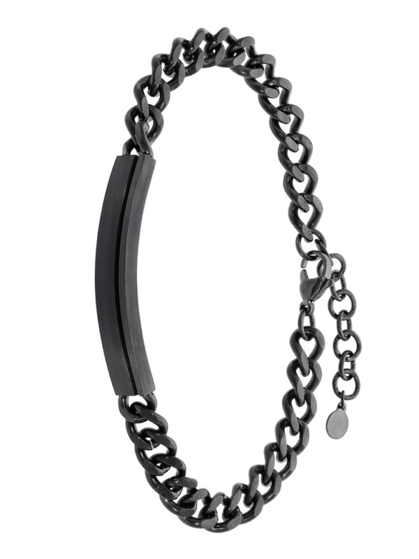 Pulsera Marea Jewels Men Acero negro Placa central D00103/198