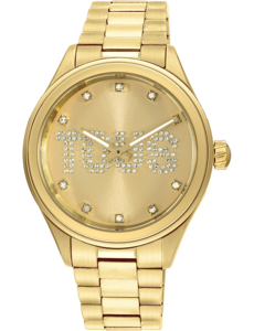 Reloj TOUS T-LOGO IPG Circonitas BLANCAS BRAZALETE Acero IP dorado 200351112
