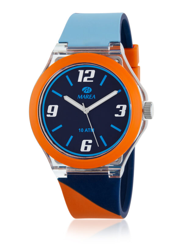 Reloj Marea Unisex Silicona azul y naranja B35354/1