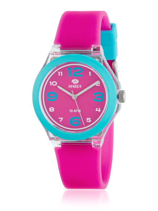 Reloj Marea Mujer Silicona color fucsia y turquesa B35355/5