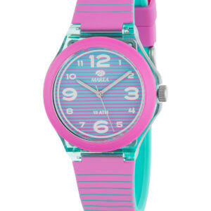 Reloj Marea Mujer Silicona color rosa y turquesa y bisel color rosa B35355/8
