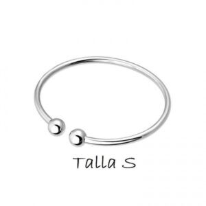 Pulsera A Tu Lado oval talla S tubo de 3 mm con dos bolas de 8 mm Ref : 9098435