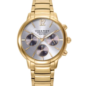 Reloj Viceroy de Mujer multifunción de acero con terminación en Ip dorado 401206-85