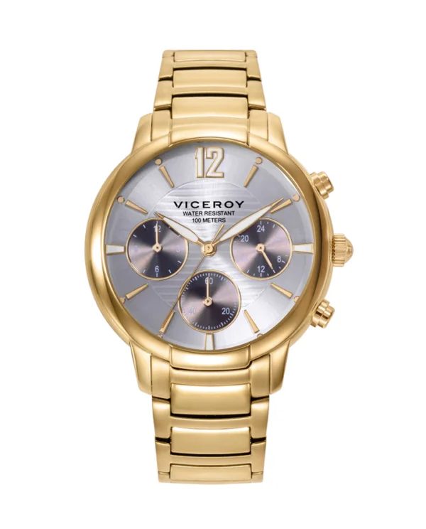 Reloj Viceroy de Mujer multifunción de acero con terminación en Ip dorado 401206-85