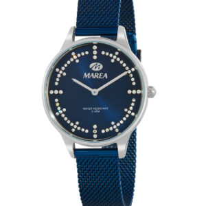 Reloj Marea Mujer Malla acero azul y esfera azul con índices de pedrería B54233/3