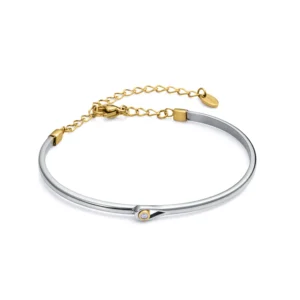 Pulsera Viceroy de acero con IP dorado y un diamante 6483P01000