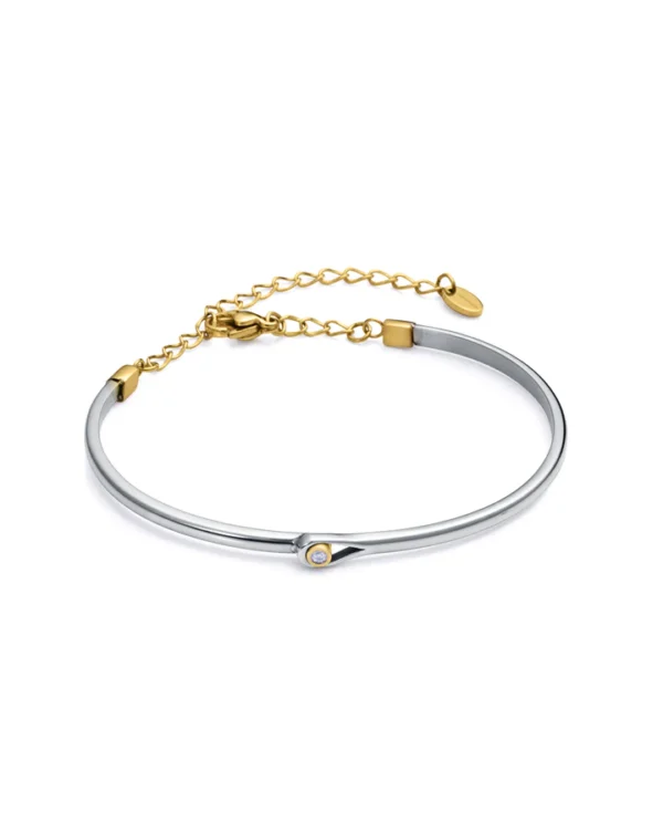 Pulsera Viceroy de acero con IP dorado y un diamante 6483P01000