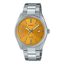 Reloj Casio Timeless Collection Brazalete acero esfera color amarillo MTP-1302PD-9AVEF
