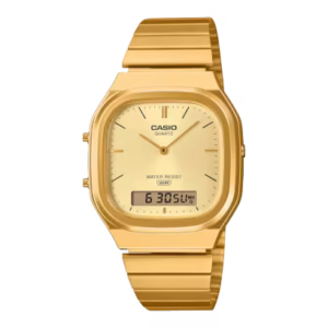 Reloj Casio Hombre Dorado Anadigi AQ-240EG-9AEF