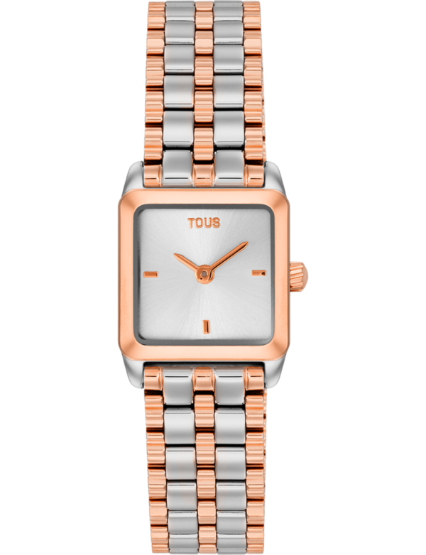 Reloj  TOUS 1950 SS / IPRG ESFERA Cuadrado PLATA Brazalete bicolor acero/rose 3000150200