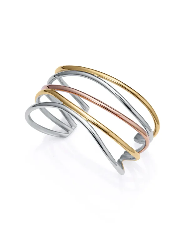Pulsera Viceroy Chic rígida de acero con Ip dorado e Ip rosa 14084P01019