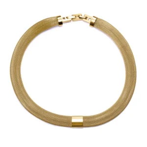Collar Viceroy de mujer de acero Ip dorado mesh tubular 14204C01012
