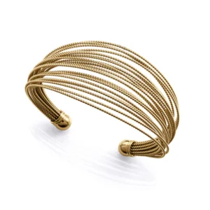 Pulsera Viceroy de mujer de acero Ip dorado multiples cables 14283P01012