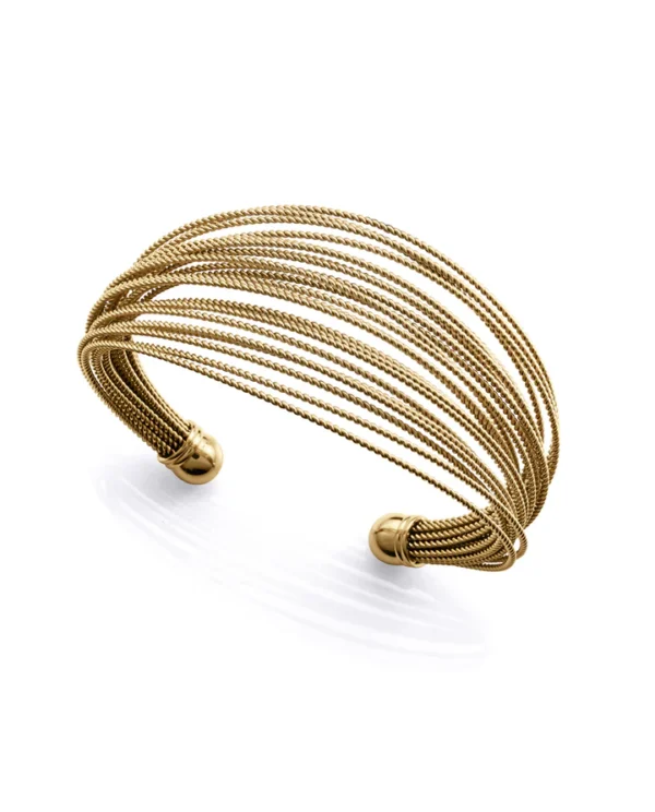 Pulsera Viceroy de mujer de acero Ip dorado multiples cables 14283P01012