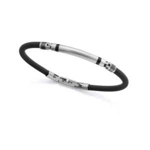Pulsera de hombre Viceroy de acero y silicona negra 14303P01010
