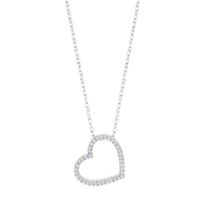 COLLAR CORAZÓN LOTUS SILVER circonitas transparentes LP3670-1/1 PLATA