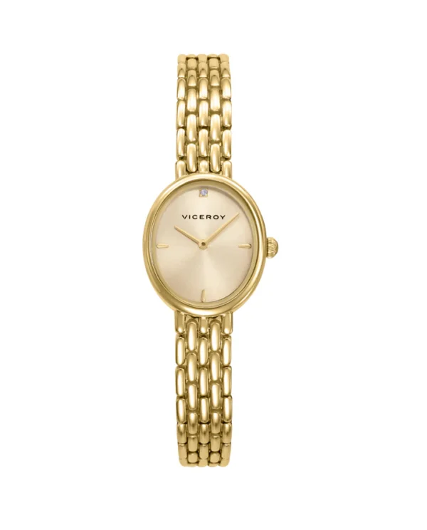 Reloj Viceroy de mujer en acero IP dorado, con esfera dorada y movimiento de cuarzo 41166-27