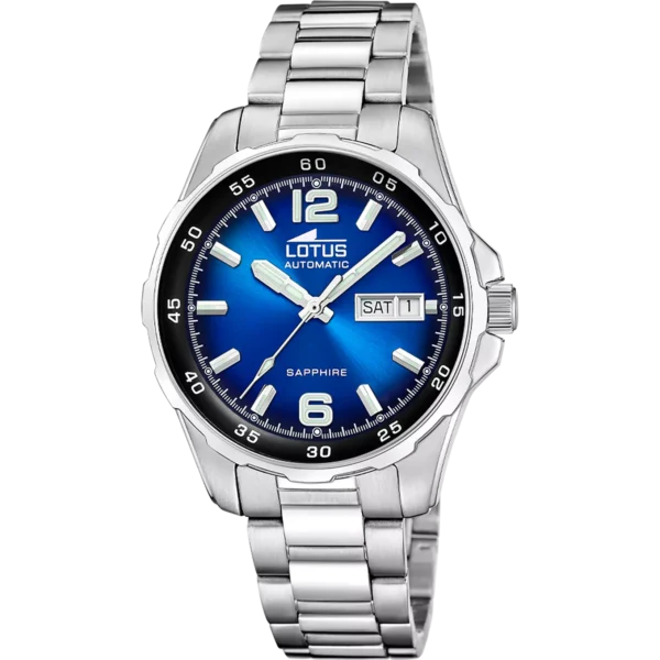 Reloj Lotus Automático 18997/2 esfera azul brazalete acero ,hombre