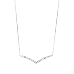 COLLAR LOTUS SILVER PURE ESSENTIAL Uve abierta con circonitas LP1992-1/1 PLATA