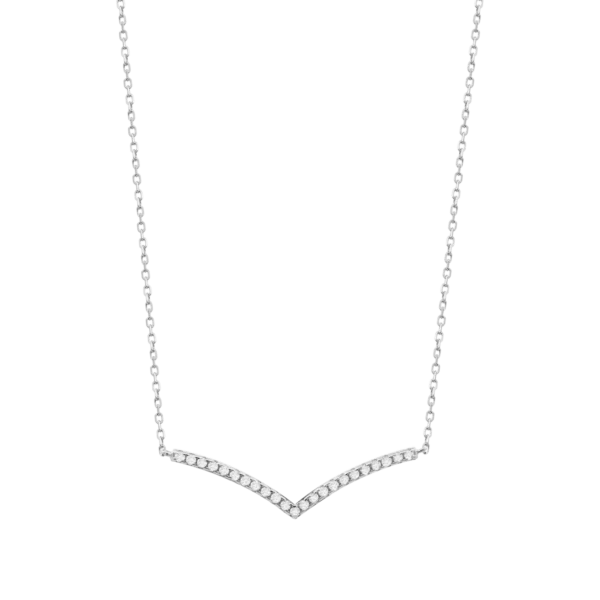 COLLAR LOTUS SILVER PURE ESSENTIAL Uve abierta con circonitas LP1992-1/1 PLATA
