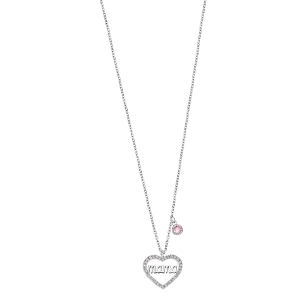 Collar Lotus Silver corazón con circonitas mamá LP3398-1/1 plata