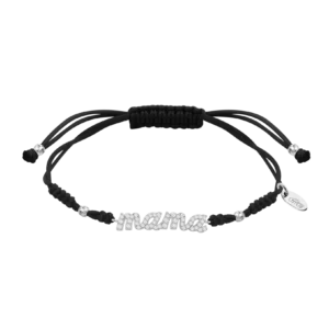 PULSERA MAMÁ LOTUS SILVER MOTHER'S LOVE LP3947-2/2 PLATA y cordón negro
