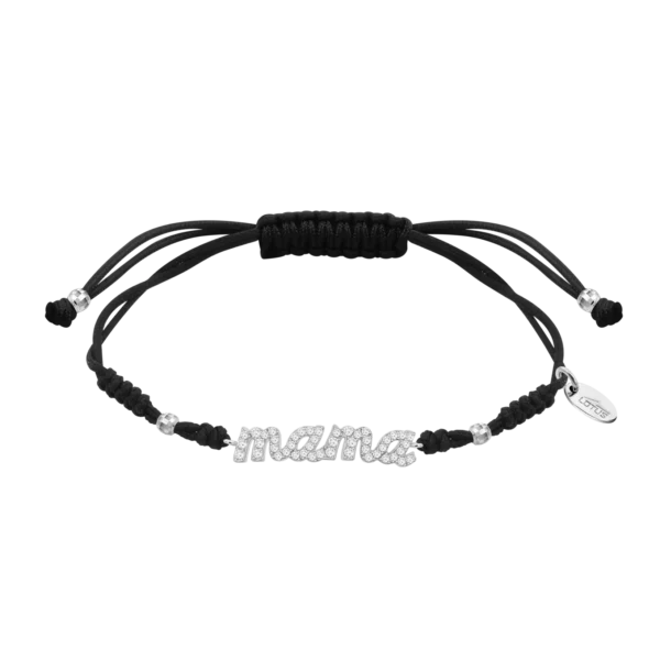 PULSERA MAMÁ LOTUS SILVER MOTHER'S LOVE LP3947-2/2 PLATA y cordón negro