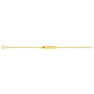 Pulsera bebé corazón lacado rojo chapado oro 134068.00