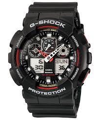 Reloj Casio G-Shock negro/rojo GA-100-1A4ER